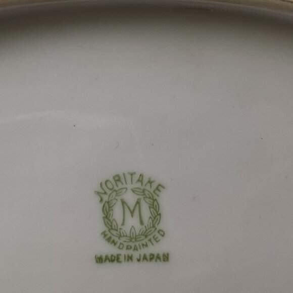 Noritake Porcelain 2 Handle Trinket Plate Lake & Foliage Landscape Japan VTG - Picture 6 of 6